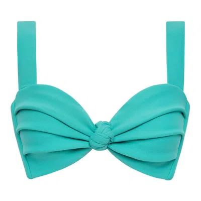 Montce Teal Hayden Bikini Top In Blue