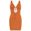 Montce Juliet Mini Dress In Terra Sparkle In Orange