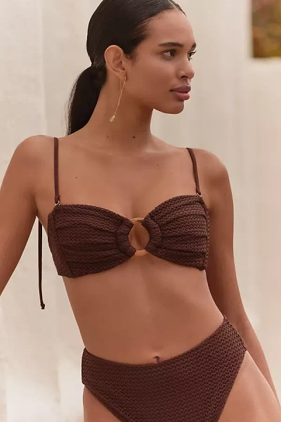 Montce Tori Bandeau Bikini Top In Brown