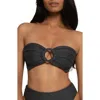 Montce Tori Bandeau Bikini Top In Charcoal