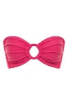 Montce Tori Bandeau Bikini Top In Raspberry