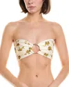Montce Tori Ties Bandeau Bikini Top In Beige