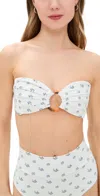 Montce Tori Ties Bandeau Bikini Top Heidi Floral In Heidi Floral