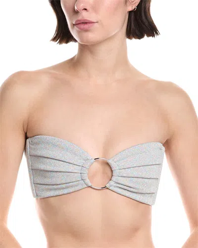 Montce Tori Ties Bandeau Bikini Top In Black