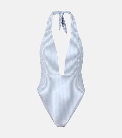 Montce Tropez Striped Swimsuit In Blue