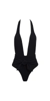 Montce Tropez Tie Waist Halter One-piece Swimsuit In Curve 1