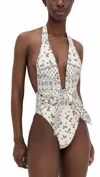 Montce Tropez Tie-up One-piece In Ivy Bandana In Multi