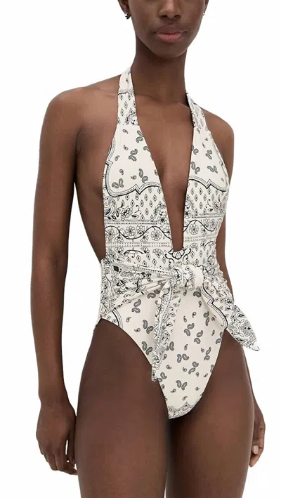 Montce Tropez Tie-up One-piece In Ivy Bandana In Multi