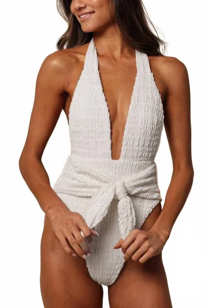 Montce Tropez Tie-up One-piece Swimsuit In Seychelles In White