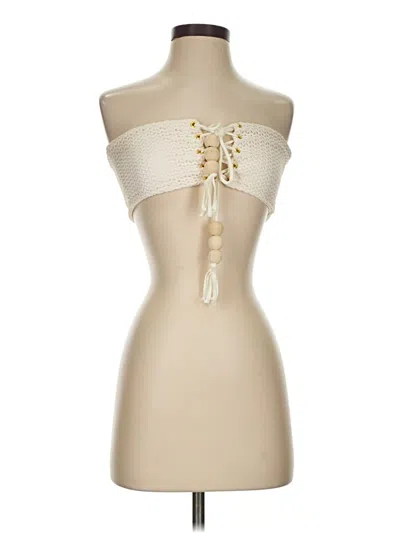 Pre-owned Montce Tube Top Ivory Strapless Neckline Tops
