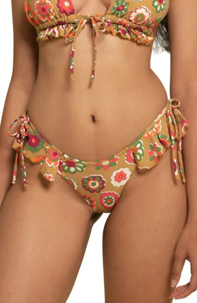 Montce Uno Ruffle Bikini Bottoms In Mazzy Floral