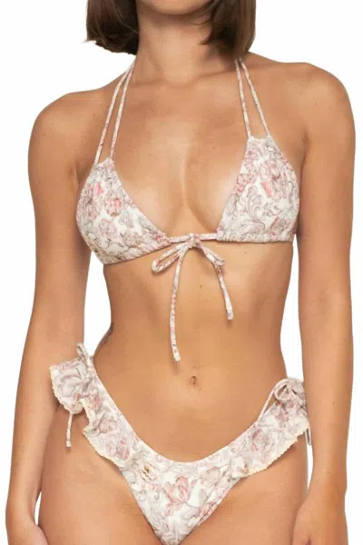 Montce Tamarindo Ruffle Bikini Bottom In Venecia Floral In Multi