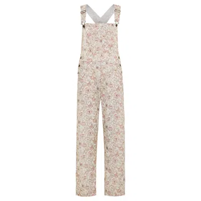 Montce Venecia Floral Beach Overalls In Neutral
