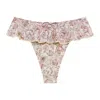 Montce Venecia Floral Tamarindo Ruffle Bikini Bottom In Pink