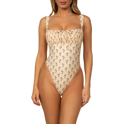 Montce Victoria High Leg One-piece Swimsuit In Neutral