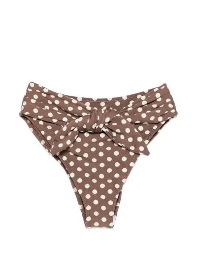 Montce Vivian Paula Polka-dot Paula Bikini Bottoms In Multi