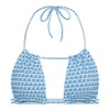 Montce Wave Repeat Brasil Bikini Top In Blue