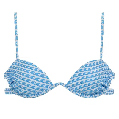 Montce Wave Repeat Elany Bikini Top In Multi