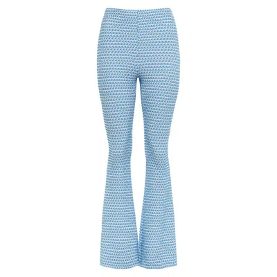 Montce Wave Repeat Flair Pant In Blue