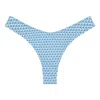 Montce Wave Repeat Lulu (zig-zag Stitch) Bikini Bottom In Blue