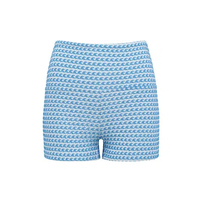 Montce Wave Repeat Micro Bike Short In Blue