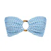 Montce Wave Repeat Tori Ties Bandeau Bikini Top