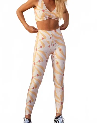 Montce Wide Band Legging In Palmas In White