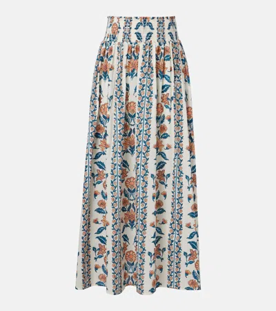 Montce Winona Floral Cotton Maxi Skirt In Multi