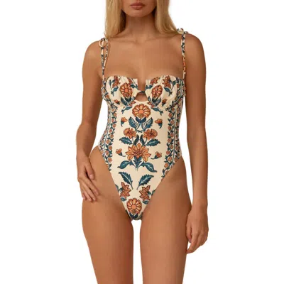 Montce Winona Floral Underwire One-piece Swimsuit In Multi