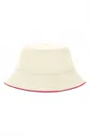 Montce Cream Raspberry Binded Bucket Hat In Neutral