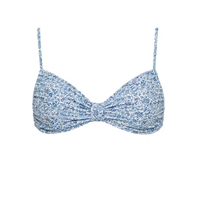 Montce Women's Blue Petite Fleur Devin Bikini Top