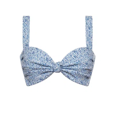 Montce Women's Blue Petite Fleur Hayden Bikini Top
