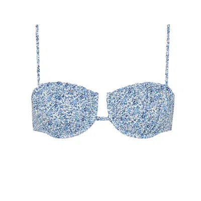 Montce Women's Blue Petite Fleur Petal Bikini Top