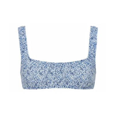 Montce Women's Blue Petite Fleur Zoe Bikini Top