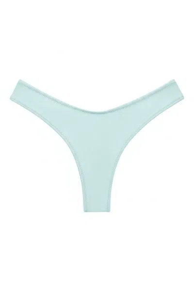 Montce Women's Blue Seafoam Silkie Lulu Zig-zag Stitch Bikini Bottom