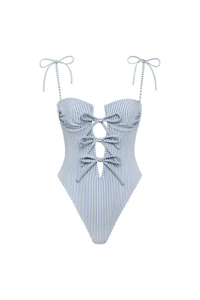 Montce Women's Blue / White Classic Blue Stripe Trois One-piece In Multi