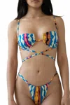 Montce Women's Brasil Bikini Bottom In Abstract In Blue