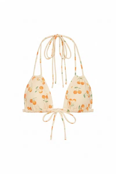 Montce Women's Cherry Sherbet Euro Bow Bikini Top In Multi