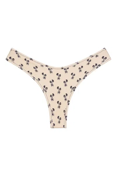 Montce Women's Cynthia Floral Lulu Bikini Bottom In Neutral