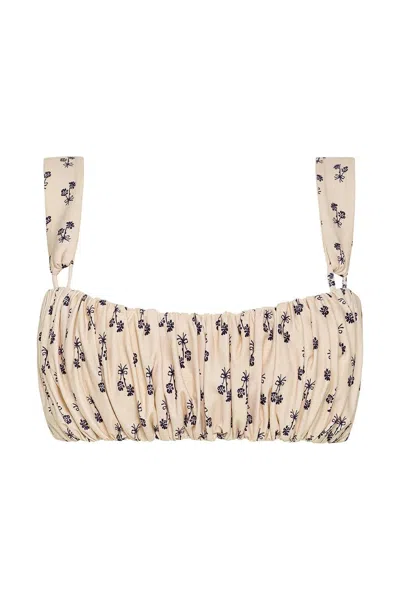 Montce Women's Cynthia Floral Victoria Bikini Top In Neutral