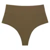 Montce Added Coverage High Rise Bikini Bottoms In Green