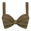 Montce Women's Green Khaki Hayden Bikini Top In Green