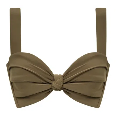 Montce Women's Green Khaki Hayden Bikini Top