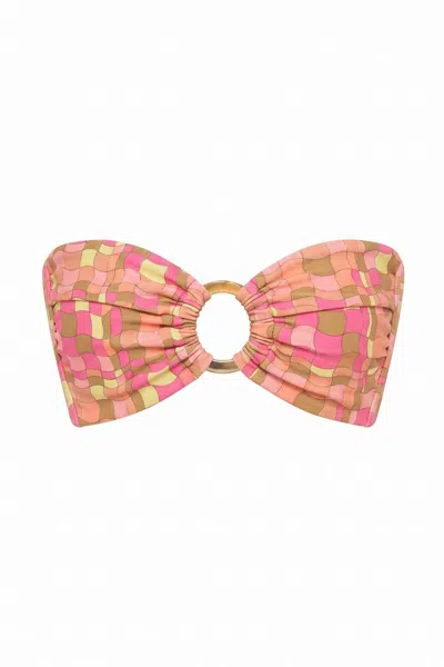 Montce Women's Ibiza Geo Tori Ties Bandeau Bikini Top