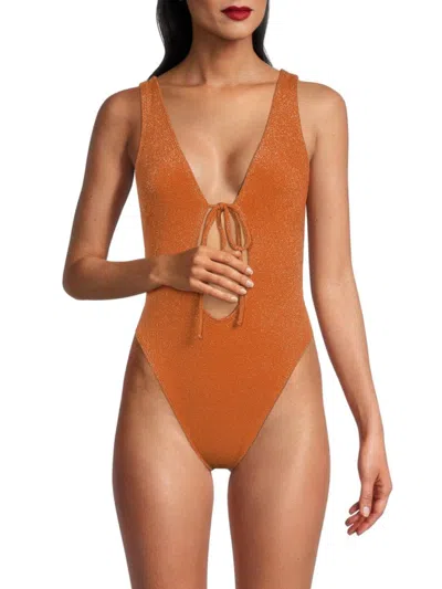 Montce Women's Juliet Cutout One Piece Swimsuit In Orange