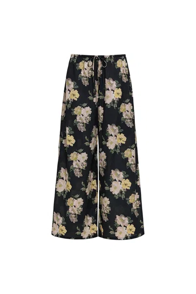 Montce Women's Liz Floral Drawstring Wide-leg Pant