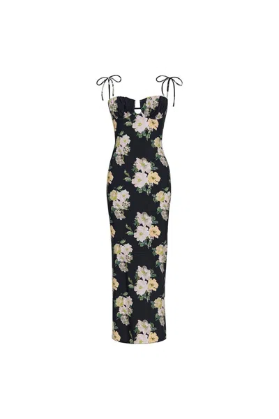 Montce Women's Liz Floral Petal Long Slip Dress