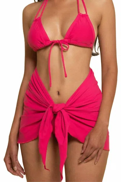 Montce Women's Mini Sarong In Raspberry In Pink