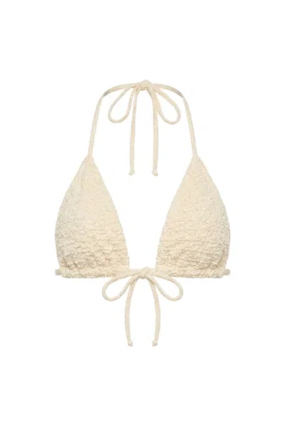Montce Women's Neutrals Amalia Texture Emma Bikini Top In Yellow