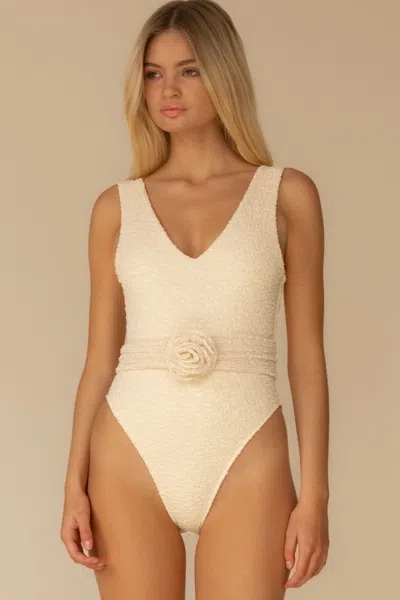 Montce Women's Neutrals Amalia Texture Kim Rosa One-piece